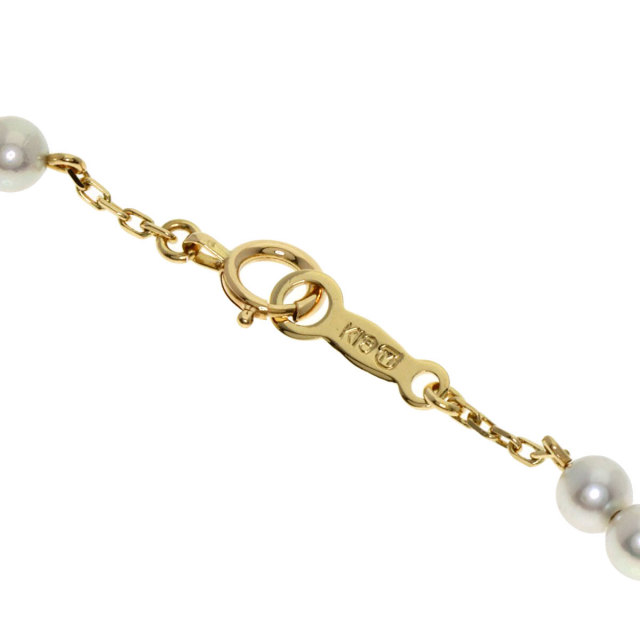 MIKIMOTO ミキモト ステーション パール 真珠 ブレスレット K18