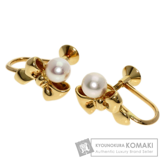 MIKIMOTO ミキモト ブローチ ゴールド パール リボン アクセサリー MIKIMOTO ミキモト パール 真珠 リボン ピンブローチ ブローチ