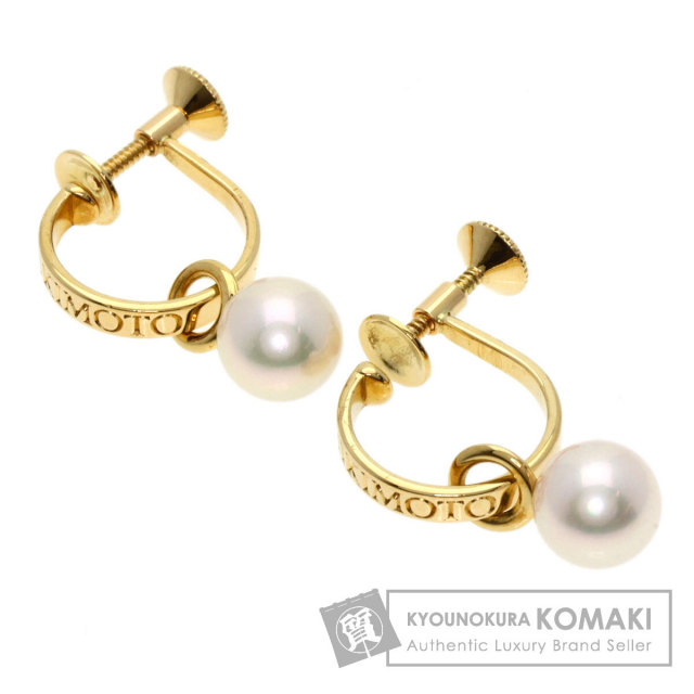 MIKIMOTO ミキモト パール 真珠 イヤリング K18イエローゴールド