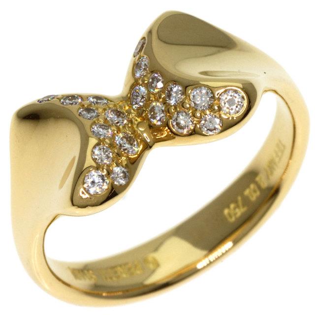 TIFFANY&Co. ティファニー リボン モチーフ ダイヤモンド リング・指輪