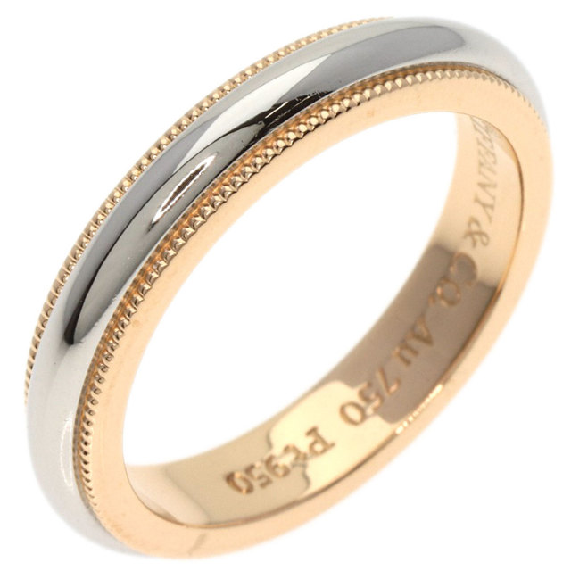 TIFFANY&Co. ティファニー ミルグレイン リング・指輪 K18ピンク 