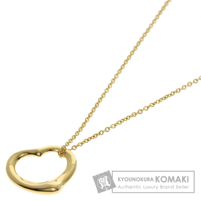 TIFFANY&Co. ティファニー オープンハート ネックレス K18イエロー  