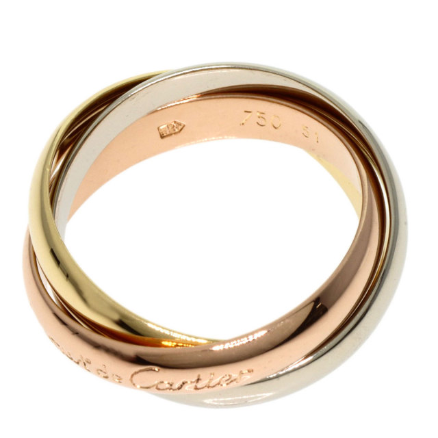 Cartier 18金リング サイズ51 Cartier カルティエ トリニティリング K18 サイズ51 ゴールド