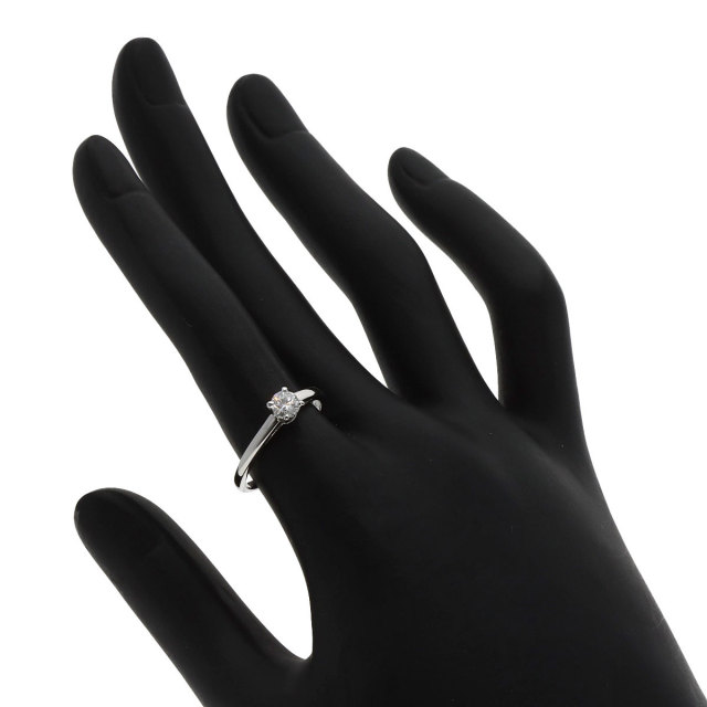 【美品】BVLGARI　ブルガリ　1Pダイヤモンド　リング　プラチナ BVLGARI ブルガリ ソリテール 1P ダイヤモンド リング・指輪