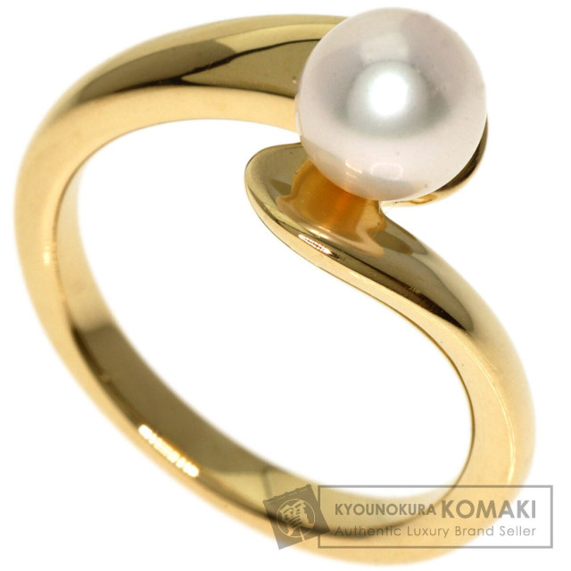 1678 ミキモトパールリングK18YGイエローゴールド9号 