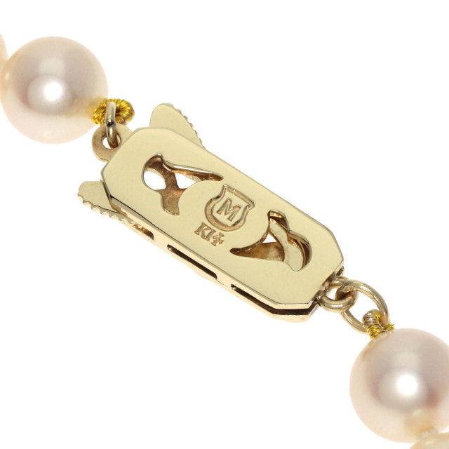 MIKIMOTO ミキモト アコヤパール 真珠 ネックレス K14イエローゴールド 
