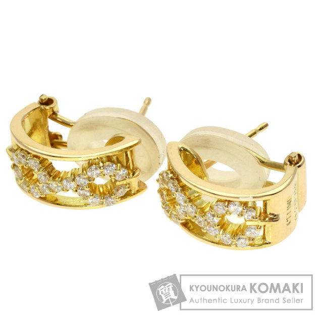 CELINE セリーヌ ダイヤモンド ピアス K18イエローゴールド レディース  