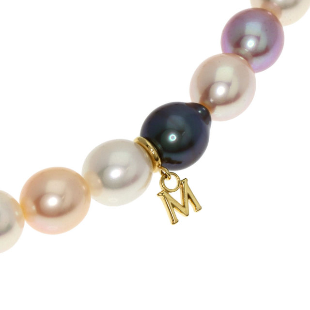 MIKIMOTO ミキモト マルチカラー 淡水パール 真珠 Mチャーム付き 
