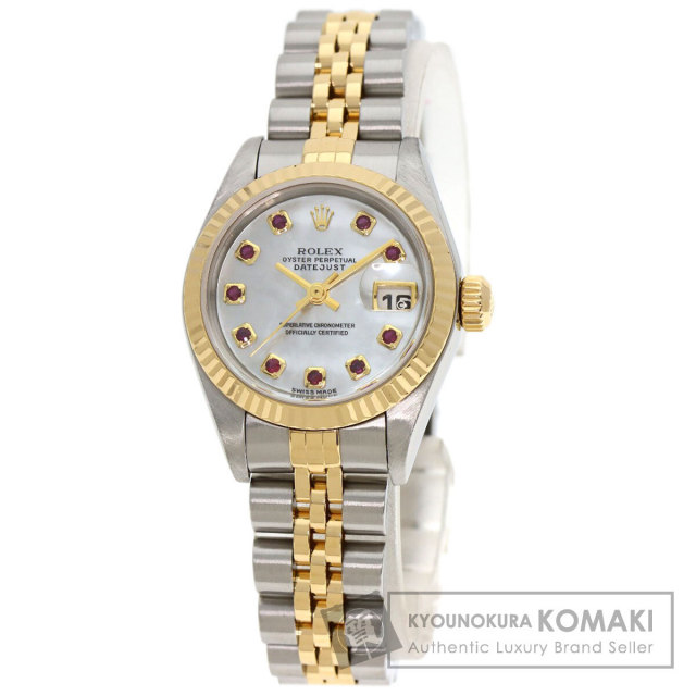 ロレックス 腕時計 デイトジャスト 10P ルビー