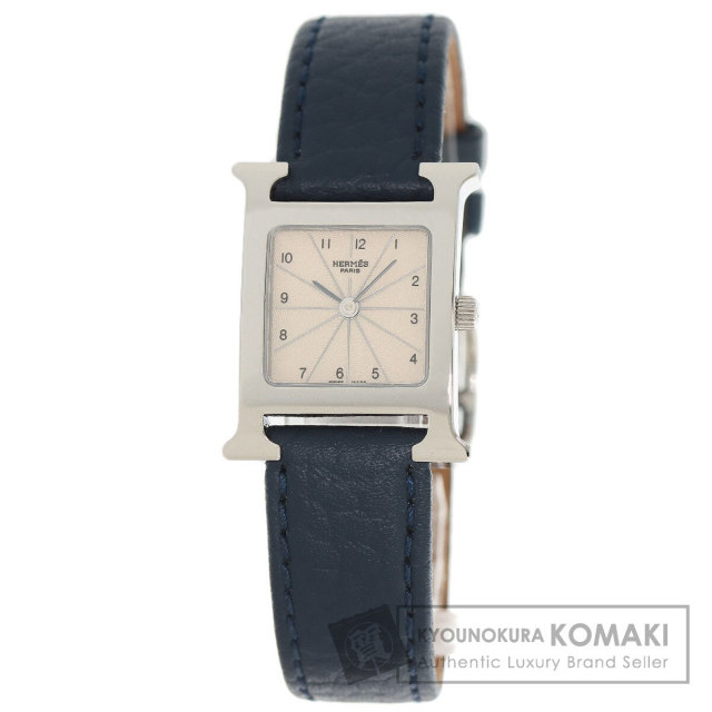 HERMES エルメス HH1.210 Hウォッチ 腕時計 ステンレススチール/革  