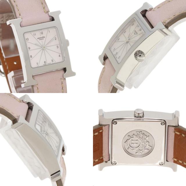HERMES エルメス HH1.210 Hウォッチ 腕時計 ステンレススチール/革  