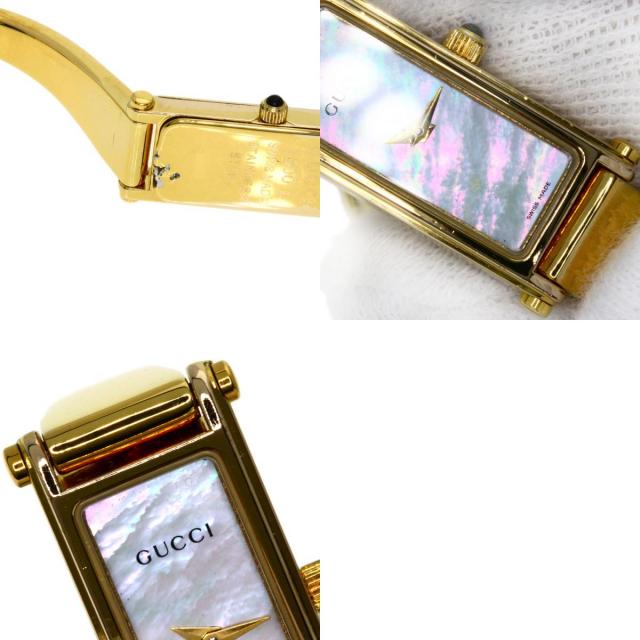 ✨稼働品 電池新品✨GUCCI 1500L 腕時計 ブラック文字盤 ゴールド金具 GUCCI グッチ 1500L クオーツ レディース時計 ウォッチ SS