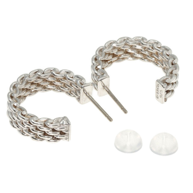 TIFFANY&Co. ティファニー サマセット メッシュ フープ ピアス 