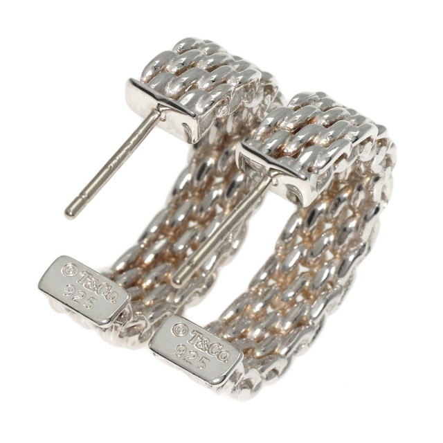 TIFFANY&Co. ティファニー サマセット メッシュ フープ ピアス 