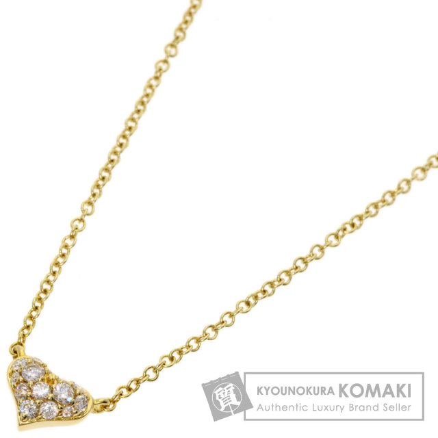 ポンデヴェキオ ハート ダイアモンド ネックレス 18K YG パヴェ 金