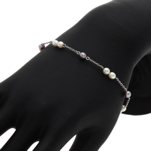 TASAKI タサキ 淡水パール ステーション 真珠 ブレスレット K18 