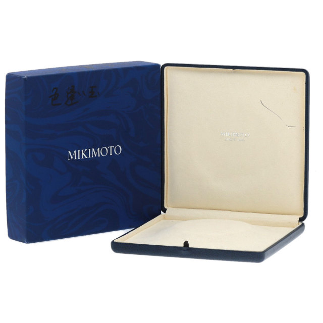 MIKIMOTO ミキモト アコヤパール 真珠 Mチャーム付き ネックレス K18 