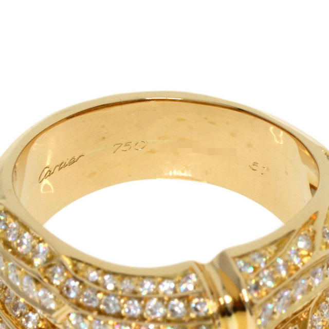 CARTIER カルティエ バンブー ダイヤモンド 2ロウ #61 リング