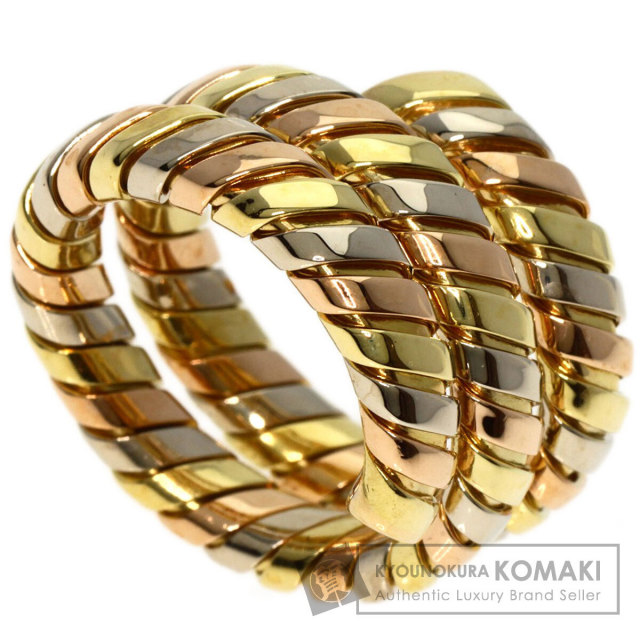 【新品】BVLGARI（ブルガリ）トゥボガス リング K18WG #8 BVLGARI ブルガリ トゥボガス リング 指輪 8.5号 18金 K18イエロー