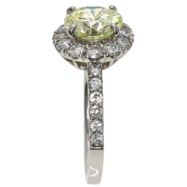 プラチナ pt900 リング　ダイヤモンド イエローダイヤモンド プラチナ900 ダイヤモンド イエローダイヤ リング : ジェムキャッスル