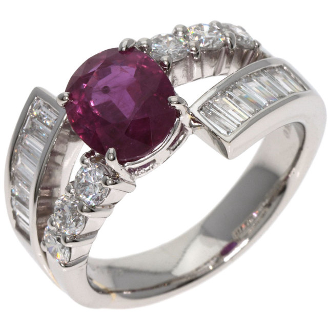2.94ct ルビー ダイヤモンド リング・指輪 プラチナPT900 14.2g レディース 