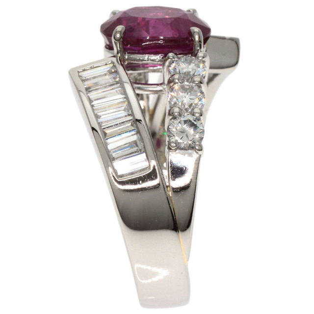 2.94ct ルビー ダイヤモンド リング・指輪 プラチナPT900 14.2g レディース 