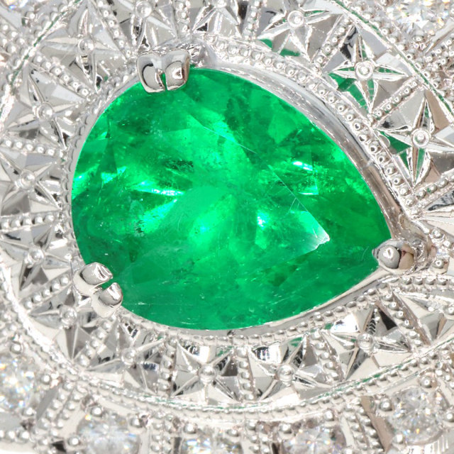 2.66ct エメラルド ダイヤモンド ペンダントトップ プラチナPT900  
