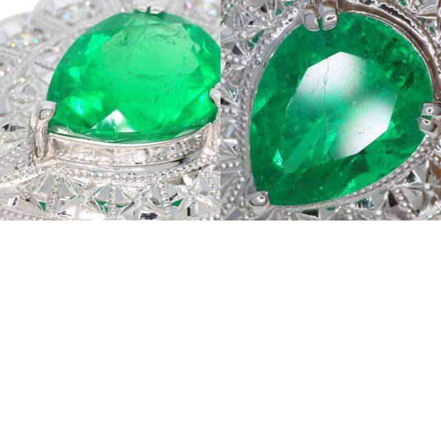 エメラルド 0.415ct ダイヤ ダイヤモンド 0.104ct ペンダント トップ  