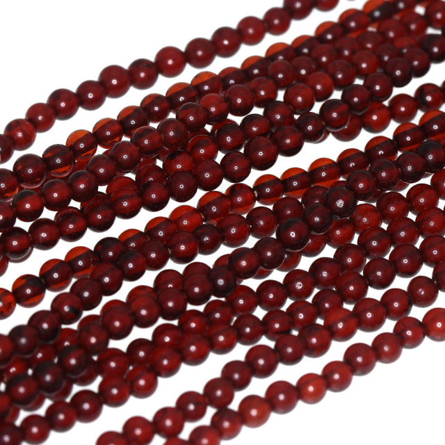 コハク 琥珀 パール 真珠 ダイヤモンド カラーストーン 7連 ネックレス  