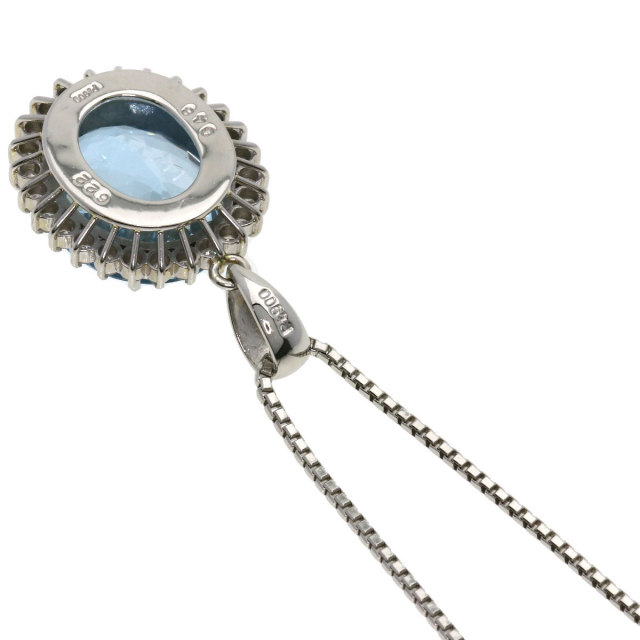 6.22ct アクアマリン ダイヤモンド ネックレス プラチナPT900/PT850 