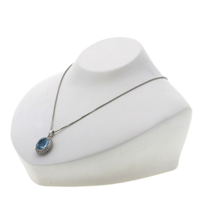 6.22ct アクアマリン ダイヤモンド ネックレス プラチナPT900/PT850 
