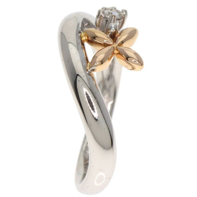 0.04ct ダイヤモンド リング・指輪 K18ホワイトゴールド/K18PG 2.9g 