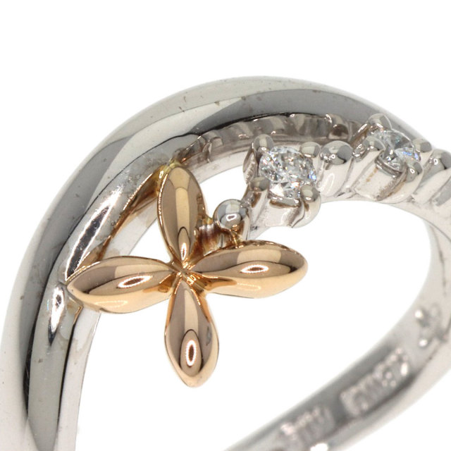 0.04ct ダイヤモンド リング・指輪 K18ホワイトゴールド/K18PG 2.9g 