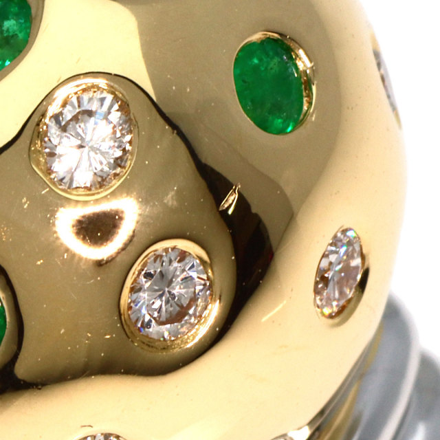 0.19ct エメラルド ダイヤモンド リング・指輪 K18イエローゴールド