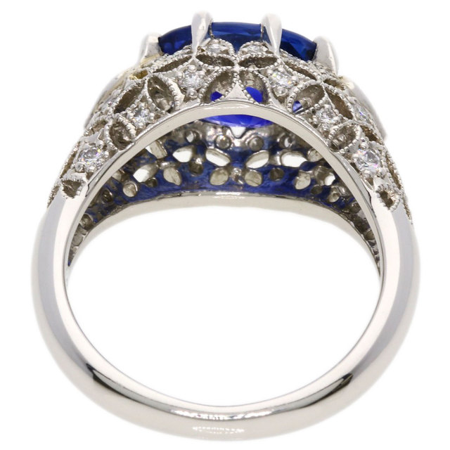 3.298ct サファイア ダイヤモンド リング・指輪 プラチナPT900