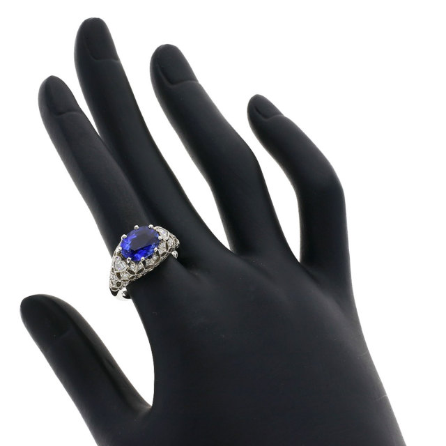 3.298ct サファイア ダイヤモンド リング・指輪 プラチナPT900