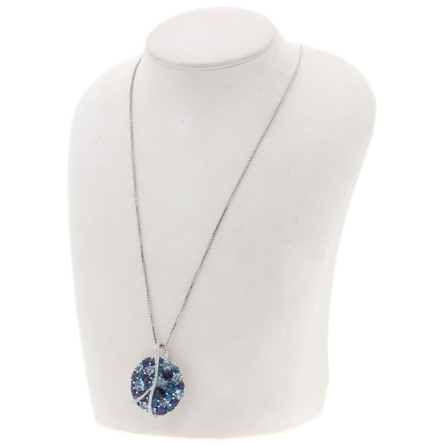 19.15ct マルチストーン ダイヤモンド ネックレス K18ホワイトゴールド  
