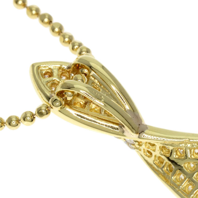 0.4ct ダイヤモンド ネックレス K18イエローゴールド 4.8g レディース
