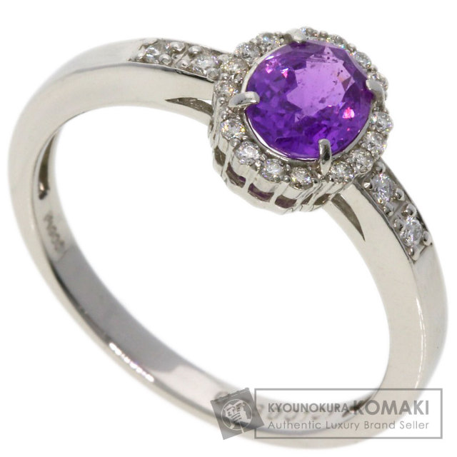 0.78ct パープルサファイア ダイヤモンド リング・指輪 プラチナPT900  