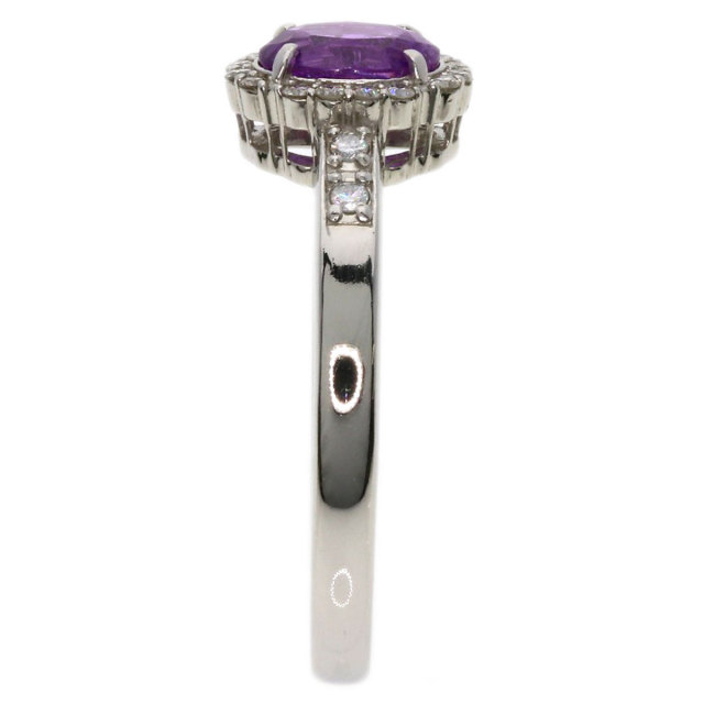 0.78ct パープルサファイア ダイヤモンド リング・指輪 プラチナPT900  