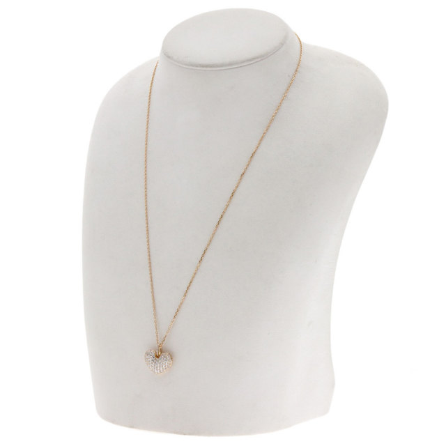 本物保証】 超美品 ネックレス K18YG K18WG ダイヤモンド 0.32ct メレ  