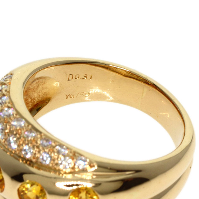 Jeunet ジュネ サファイア ダイヤモンド リング・指輪 K18イエロー  