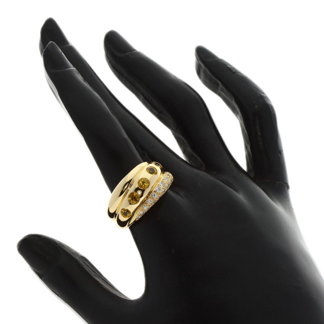 Jeunet ジュネ サファイア ダイヤモンド リング・指輪 K18イエロー 