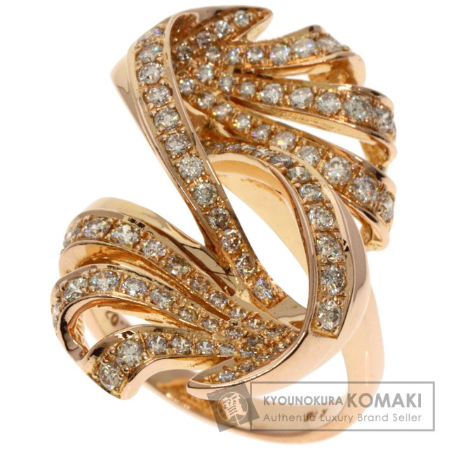 1.02ct ダイヤモンド リング・指輪 K18ピンクゴールド 9.6g レディース 