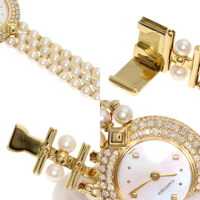 カルティエ 純正ダイヤ コリゼ K18 アンティーク レディース Cartier - 【国際保証書】カルティエ K18 コリゼ 金無垢