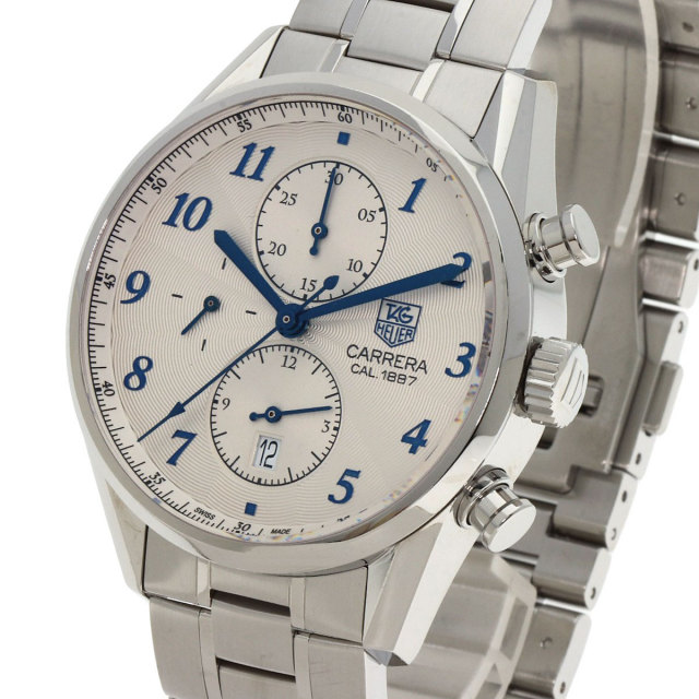 タグホイヤー カレラ 12Pダイヤ シェル WAR2414 自動巻き ステンレス  