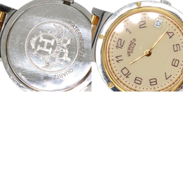 HERMES エルメス クリッパー 旧ベルト 腕時計 ステンレススチール