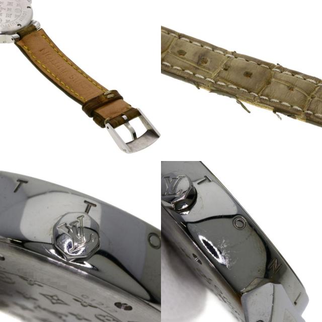 LOUIS VUITTON ルイヴィトン Q1212 タンブール 腕時計 SS アリゲーター レディース [中古] LOUIS VUITTON ルイヴィトン Q1212 タンブール 腕時計 ステンレス