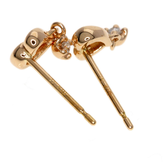 4℃ ヨンドシー K18ピンクゴールド ピアス ハート ダイヤモンド Canal4