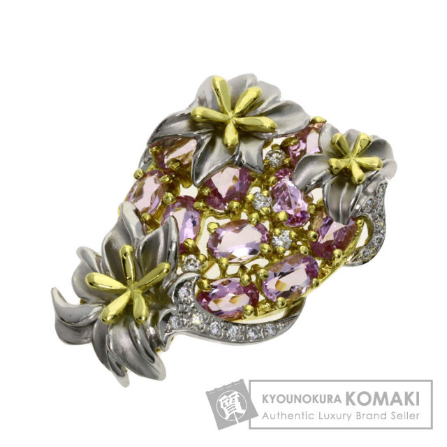 セレクトジュエリー ブローチ 山崎裕見子 ダイヤモンド カラーストーン 